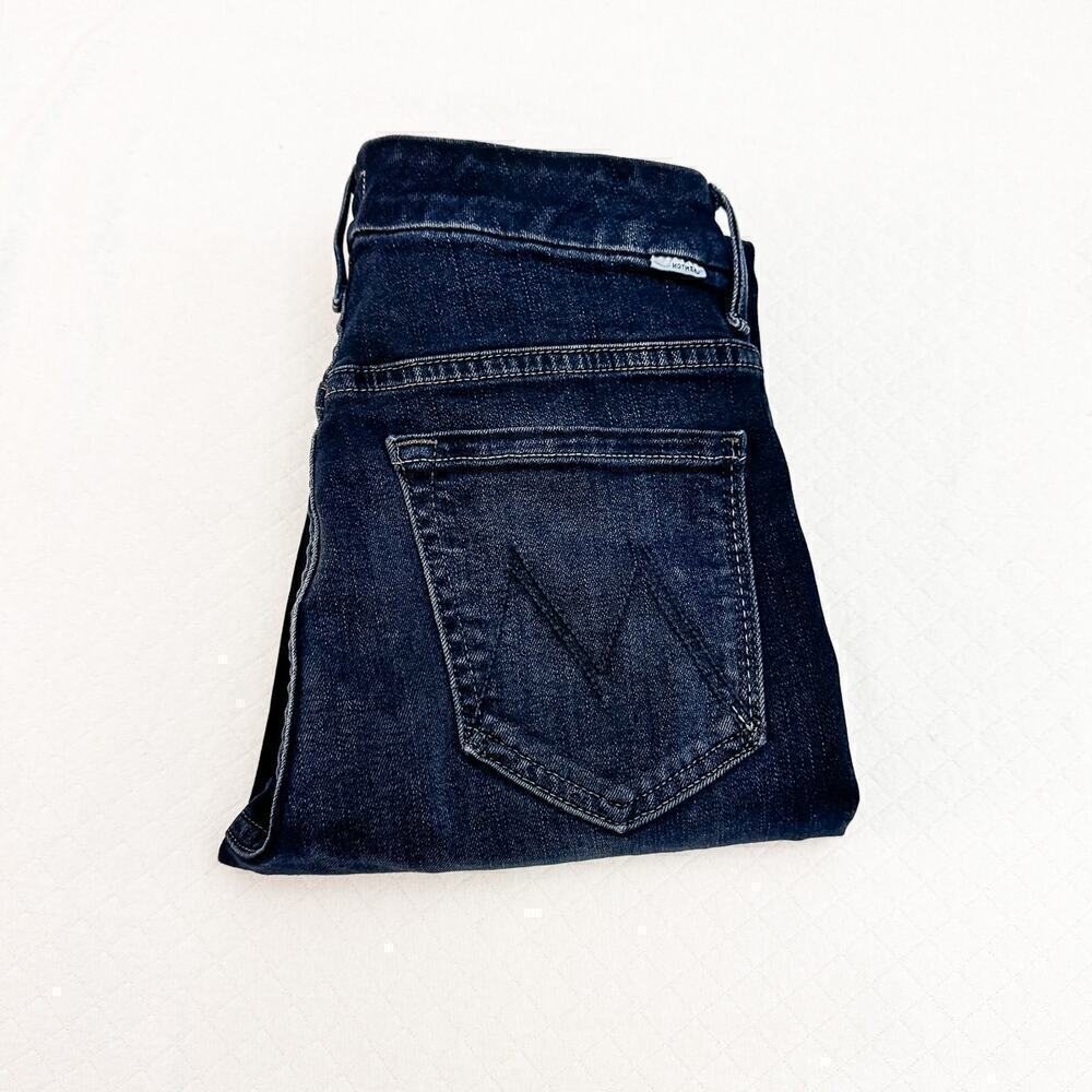 Mother High Waisted Looker Ankle Fray Last Call Denim Jeans Dk Wash Size 26